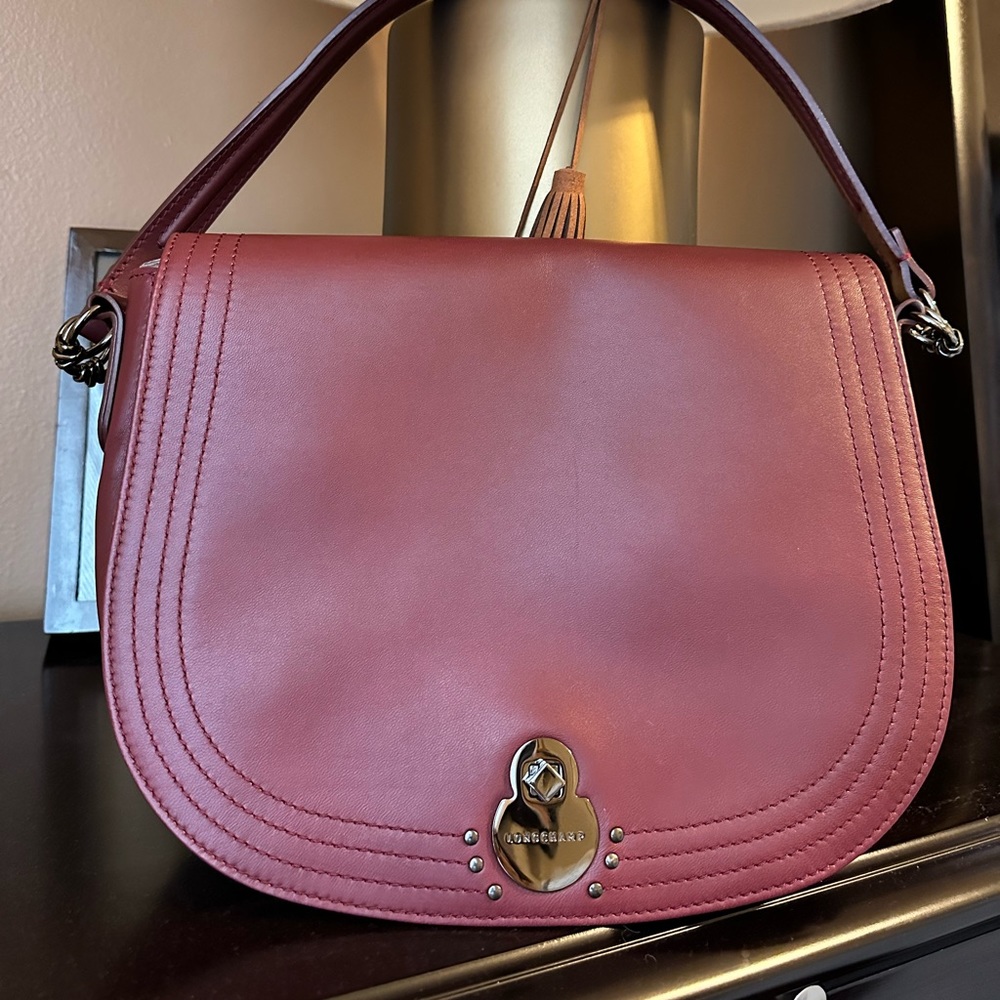 ‼️REDUCED ‼️ Longchamp Burgundy Cavalcade Leather Shoulder Bag